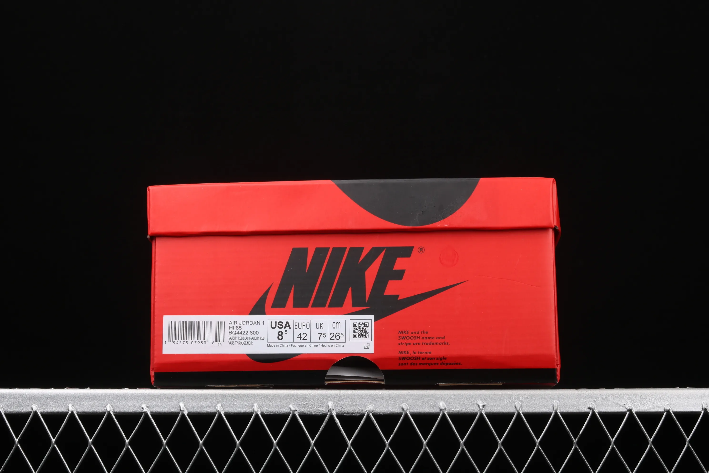 All categories Air Jordan Jordan series basketball shoes Air Jordan 1 High X version Air Jordan 1 Hi 85 AJ1 Joe 1 reverse black and red prohibited high-top basketball shoes BQ4422-600